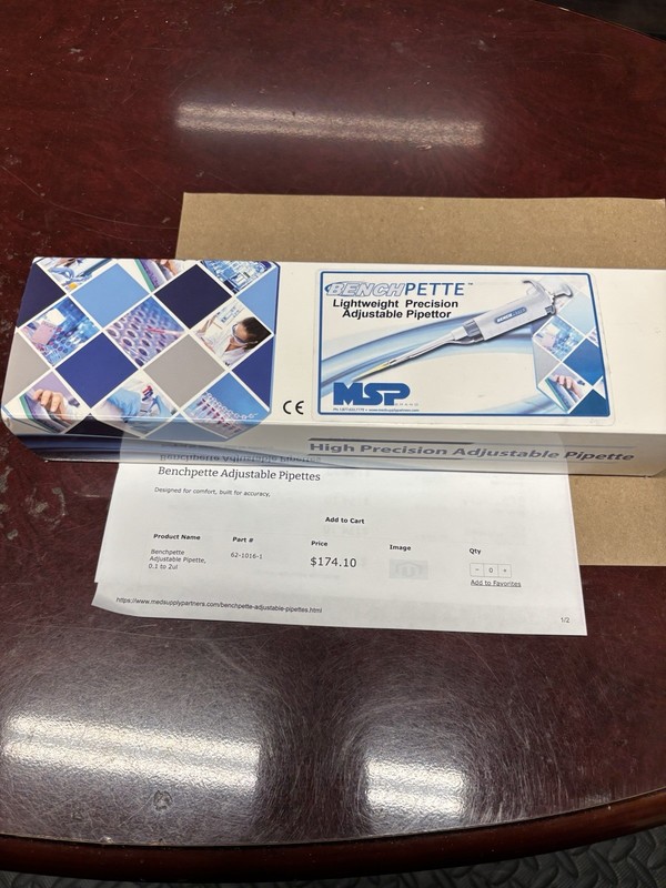 P5-200-200U ADJUSTABLE PIPETTOR BRAND NEW