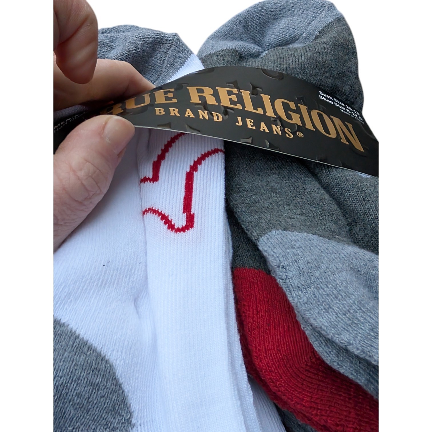 NEW True Religion Quarter Socks 12 Pair Men's 10-13 Shoe size 8-12 thumbnail 3