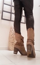 Stiefelette mit Cowboyabsatz  Gr 43 MUSTANG