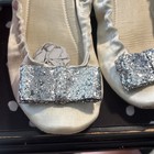 Kate Spade New York Ivory Satin Silver Glitter Bow Ballerino Slipper Size 9 — photo 5