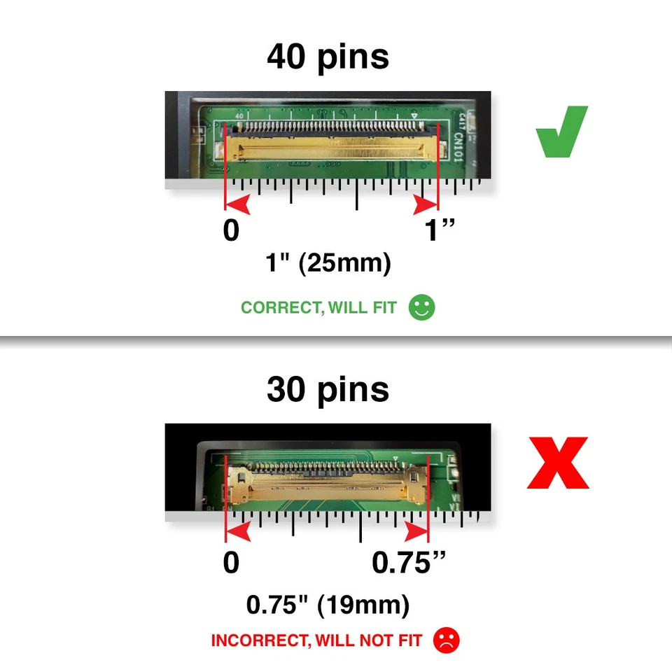 LTN156AT20-P01 40 Pins Screen Replacement LCD LED Display With Tools - Image 2 of 4