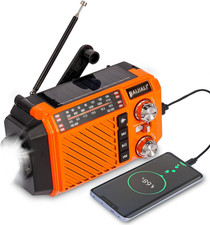 Hand Crank Emergency Weather Radio with 2600Mah/9620Mwh Power Bank, NOAA AM FM S