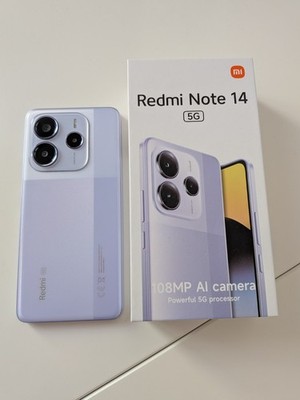 Xiaomi Redmi Note 14 5G 256 GB Lavender Purple Dual SIM Smartphone Handy