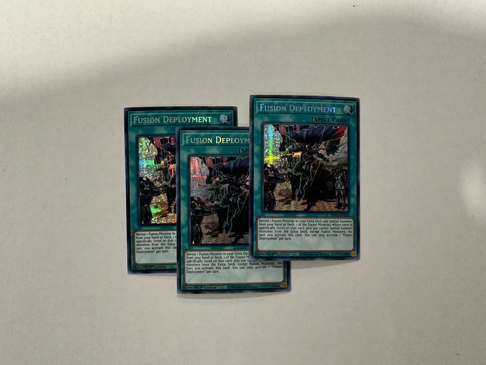 3X FUSION DEPLOYMENT PLAYSET PRISMATIC SECRET RARE MP21-EN081 YUGIOH!