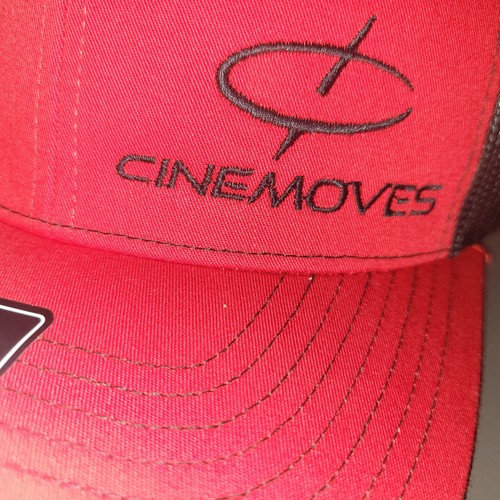 CINEMOVES Red Black Mesh Hat Cast & Crew Souvenir Snapback NEW Richardson - Picture 2 of 6