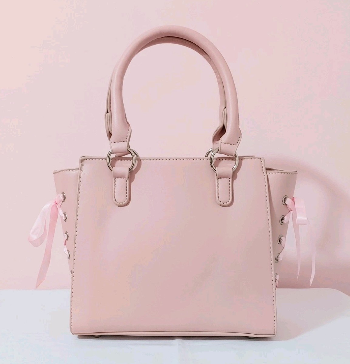 nwt ANK ROUGE Japan Pink Leather Bag with Bows Japanese Lolita