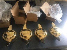 2 Bar Smooth Gold Knock-offs Spinners For Lowrider Wire Wheels 2 Bar Smooth Gold Knock-offs Spinners For Lowrider Wire Wheels