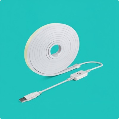 Led Neon Strip mit Touchschalter IP65 Lichtband Wassergeschützt für Regal,