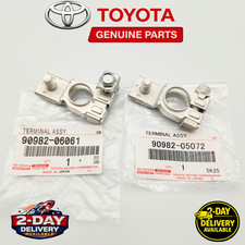 GENUINE TOYOTA POSITIVE 90982-05072 & NEGATIVE BATTERY TERMINAL 90982-06061