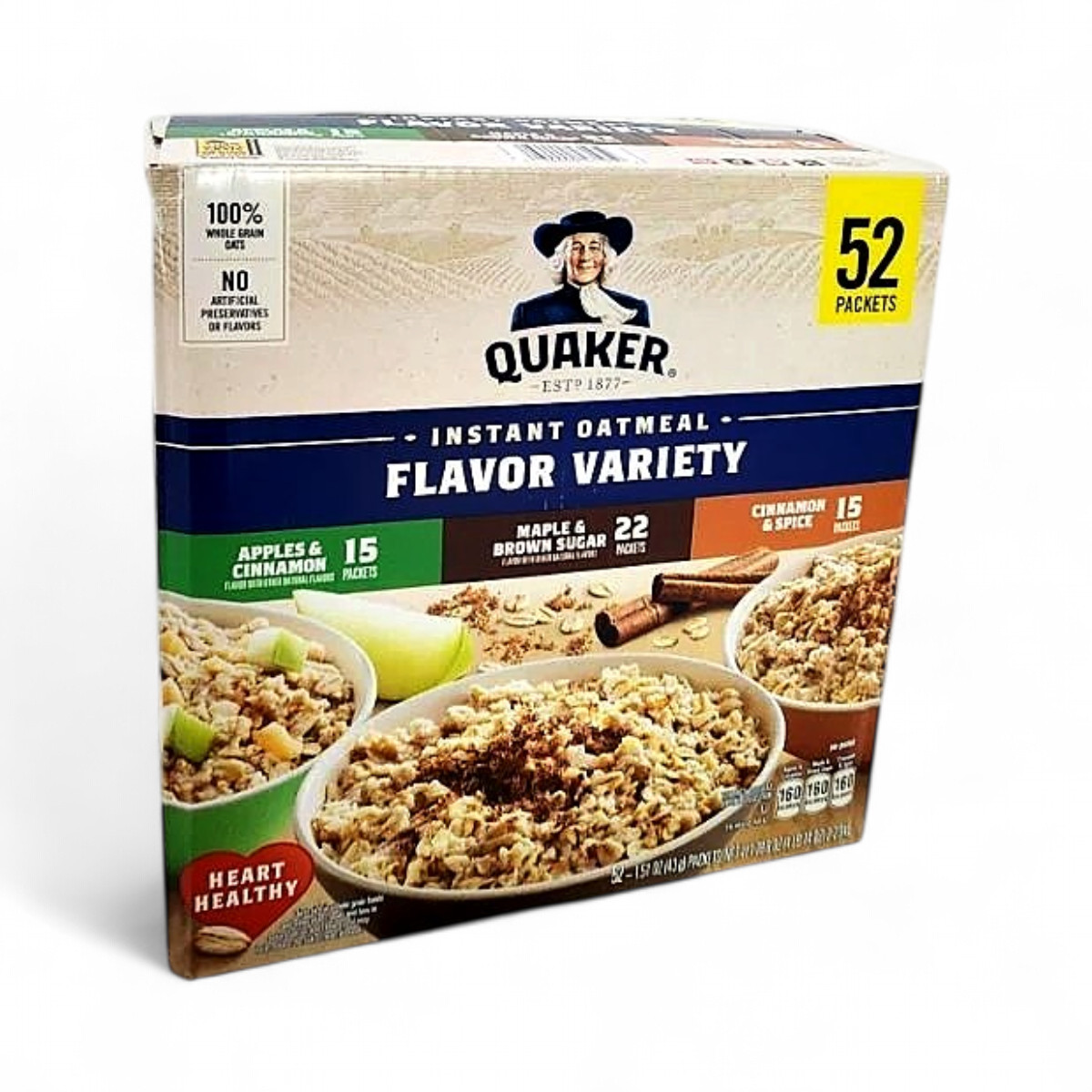 Quaker Instant Oatmeal Variety Pack, 1.51 oz 52-Count