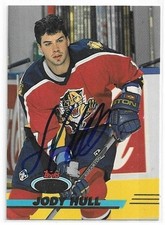 JODY HULL Autographed Signed 1993-94 TSC Hockey card #344 Florida Panthers
