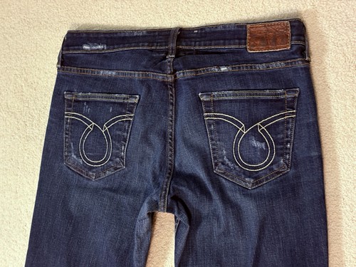 Pantalones de mezclilla Big Star LIV para mujer 31R Western Rodeo bota ajustada bordado desgastado - Imagen 10 de 10