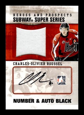 2009-10 ITG Heroes and Prospects Charles-Olivier Roussel Subway Series Auto