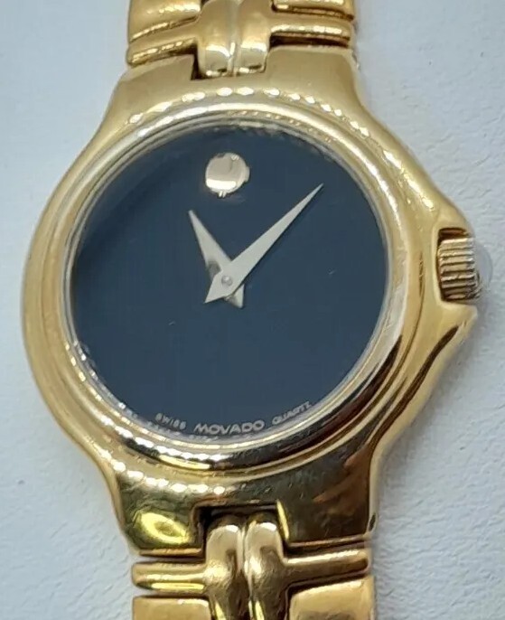 Women Vintage Movado Museum Olympian Watch 88.A1.827.2 Gold  display picture 2