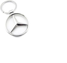 VINTAGE MERCEDES AMG CHROME METAL KEYRING KEYCHAIN KEYFOB