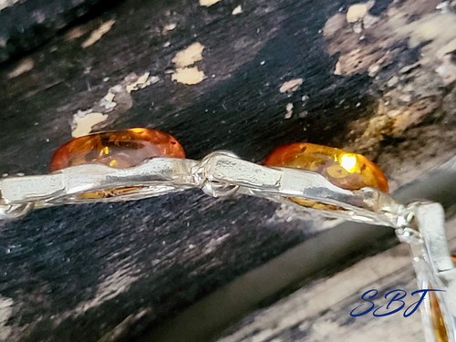 Amber Bracelet sterling silver with a silver 925 Lobster Clasp, length 19cm - Picture 12 of 15