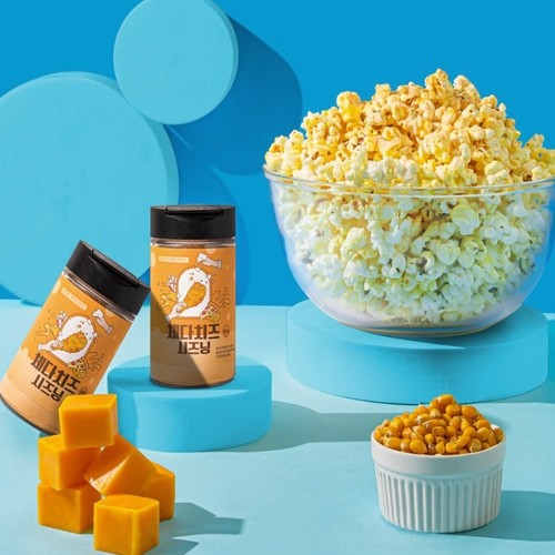 2X DISH PROJECT Chicken fries popcorn Cheddar Cheese Seasoning 80g Korean - Picture 4 of 8