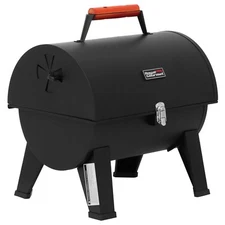 Royal Gourmet Portable Charcoal Grill with Two Side Cooking Area Outdoor, Black