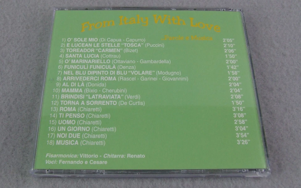 From Italy With Love … Parole e Musica (CD) Italian Music Foto 2 de 4