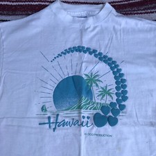 Vintage Hawaii Shirt Size XL Made In USA Hanes Single Stitch