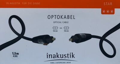 Inakustik Star Serie Digital Optokabel 1,5 m, UVP 18,79  