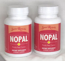 Lot of 2 Santo Remedio Nopal Prickly Pear Cactus Total 120 Capsules 700 mg 07/25