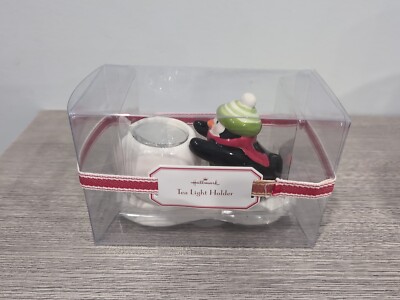 New HALLMARK Penguin Tea Light Holder. Includes Candle.