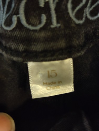 Decree womens junior jeans Black Distressed Super Skinny Slim Stretch size 15 - Picture 10 of 10