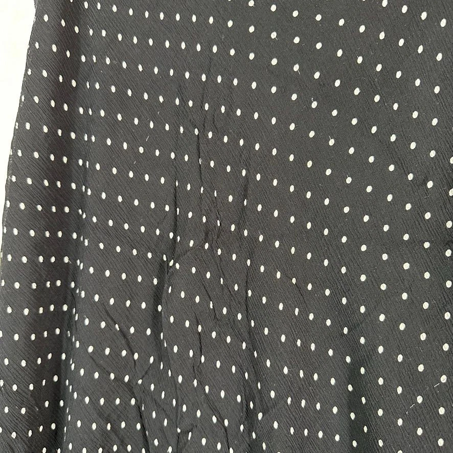 INC International Concepts Mujer Falda a Lunares 2 Negro Seda Midi Informal  Foto 4 de 4