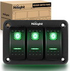 <!--F#f_0-->3 Gang Aluminum Rocker Switch Panel Toggle Dash 5 Pin On/Off <!--F/-->