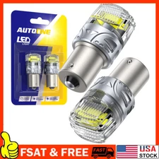 2X 1157 LED White DRL Switchback Turn Signal Indicator Parking Light Bulb Lamp B