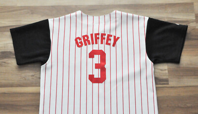 ベースボールシャツ　シンシナティレッズ　ケングリフィーjr Ken Griffey Jr #3 Cincinnati Reds Majestic Jersey White MLB