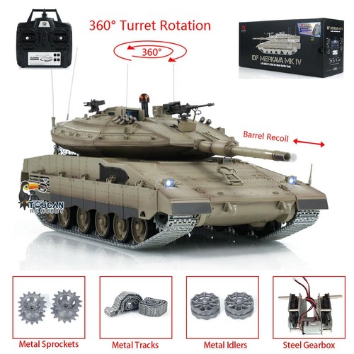 1:16 RC 3958 Tank HengLong IDF Merkava MK IV Turret 360° Rotary Upgrade Edition - Picture 4 of 12