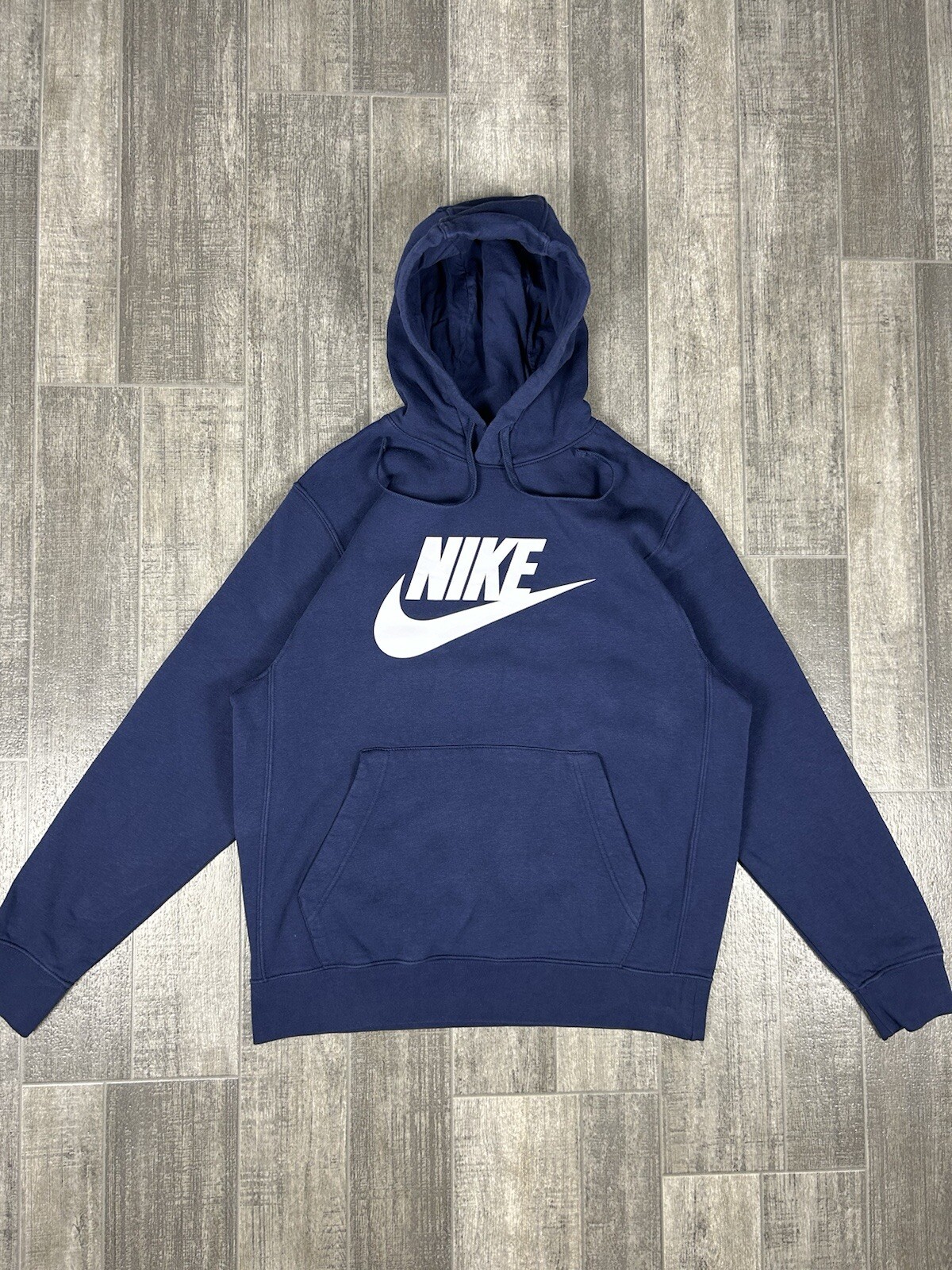 Nike Sportswear Club Fleece Hoodie Mens Medium Midnight Navy Futura Sweatshirt