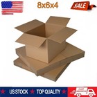 100 Corrugated Carton Boxes 8x6x4 – Used for Shipping and Packaging - Free Ship