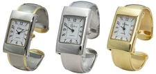 Blekon Collections Women's Quartz 24mm Rectangular Case Cuff Bangle Watch