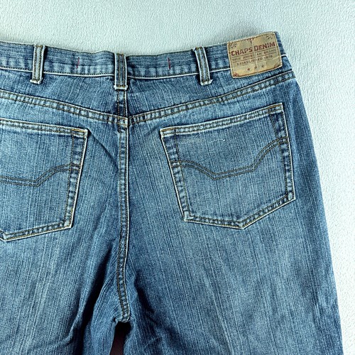 Pantalones de mezclilla para hombre Chaps etiqueta azul talla 36x30 pierna recta calce regular - Imagen 11 de 12