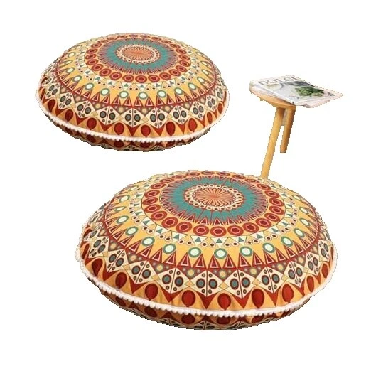 Floral Bohemian Floor Cushion Home Décor Pillows