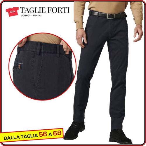 elegant stretch cotton man trousers PLUS SIZES from 58 to 68 Meyer - Foto 1 di 7