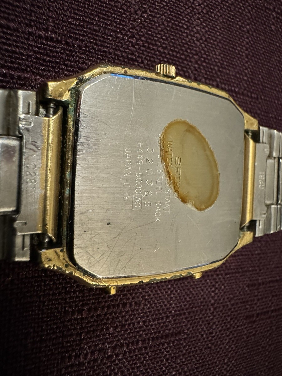 レア　ヴィンテージ　セイコー　SEIKO アナデジ　稼働品　H449-5000 Seiko Vintage H449-5000 Hybrid Ana-digi Chronograph New