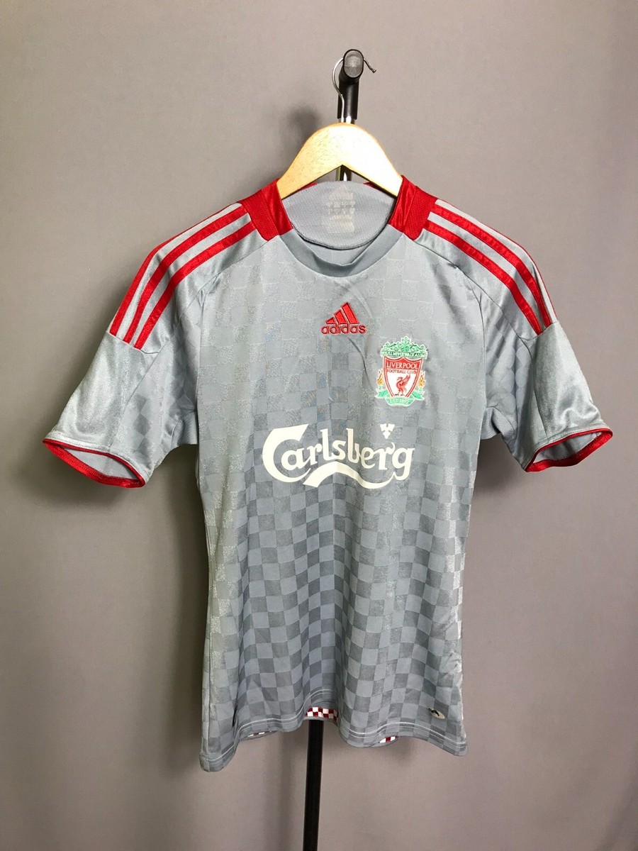 Shirt 2008 2009 Steven Gerrard Liverpool Away Jersey Gray #8 Sz S