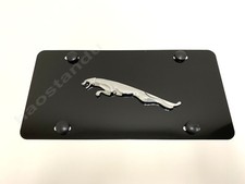 1x 3d Jaguarleaperbadge Emblem Aluminum Black Color Front Plate Rust Free
