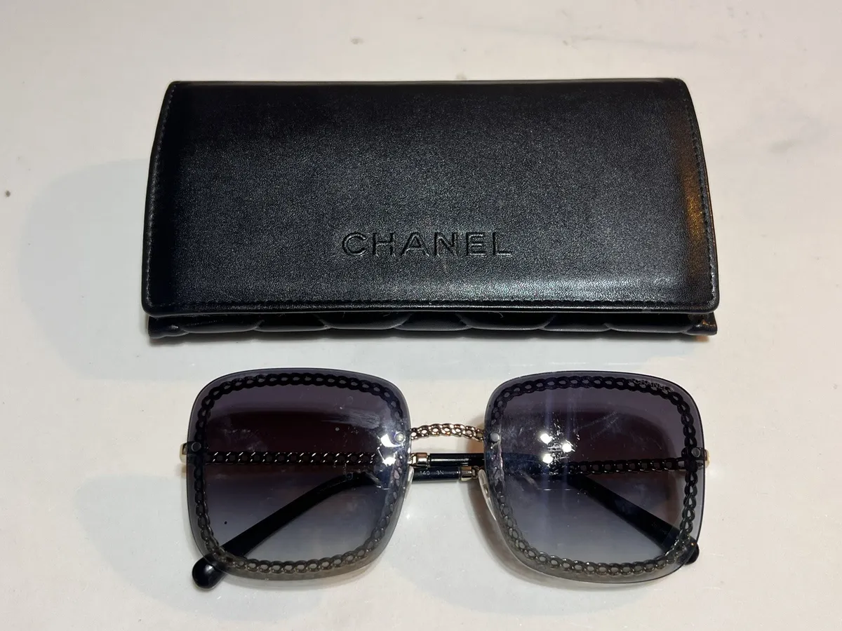 Authentic Chanel Sunglasses 4244 395/S6 57 18 Large Square Glasses w/ Case