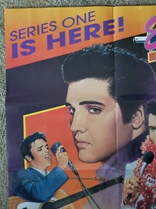 ELVIS PRESLEY 24" X 36" POSTER  ADVERTISING 1992 RIVER GROUP TRADING CARDS #1