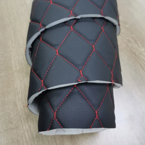 63'' Quilted Faux Leather Foam Fabric Waterproof Car Upholstery Sewing Material - Picture 8 of 12