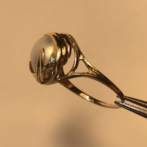 Mabe Pearl 10K Yellow Gold Ring Size 8.5-9 Vintage NEW In Box - Picture 4 of 12