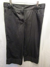 WOMENS ANN TAYLOR LOFT BLACK CAPRI PANTS SIZE 12 INSEAM 20" WAIST FLAT 17"