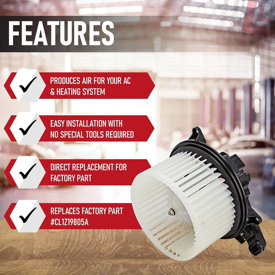 Motor soplador calentador aire acondicionado delantero con jaula ventilador para Ford F-150 09-14 Expedition Lincoln Foto 2 de 4