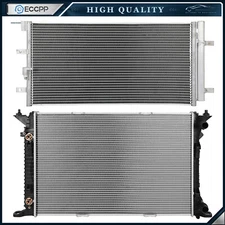 Aluminum Radiator & AC Condenser Cooling Kit For 2009-2014 2015 2016 Audi A4