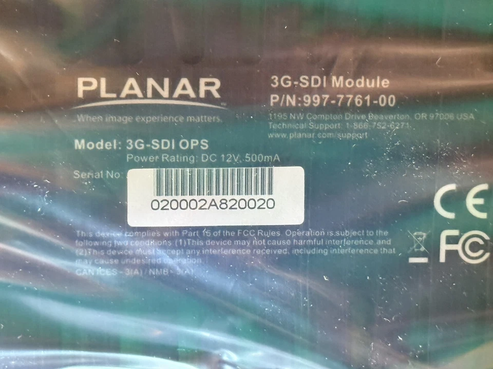 PLANAR SYSTEMS 997-7761-00 3G-SDI MODULE - Image 4 of 4